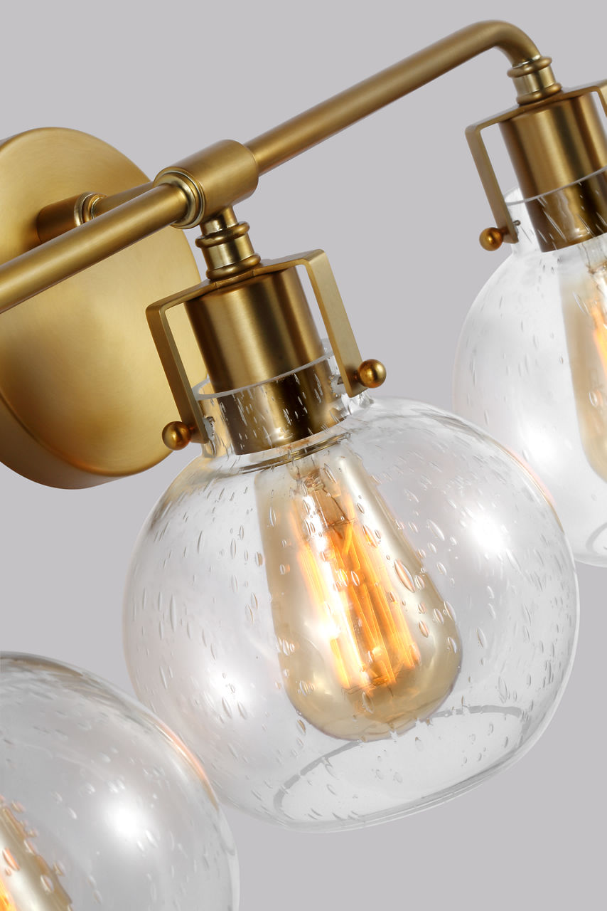Clara 3 - Light Vanity | Burnished Brass