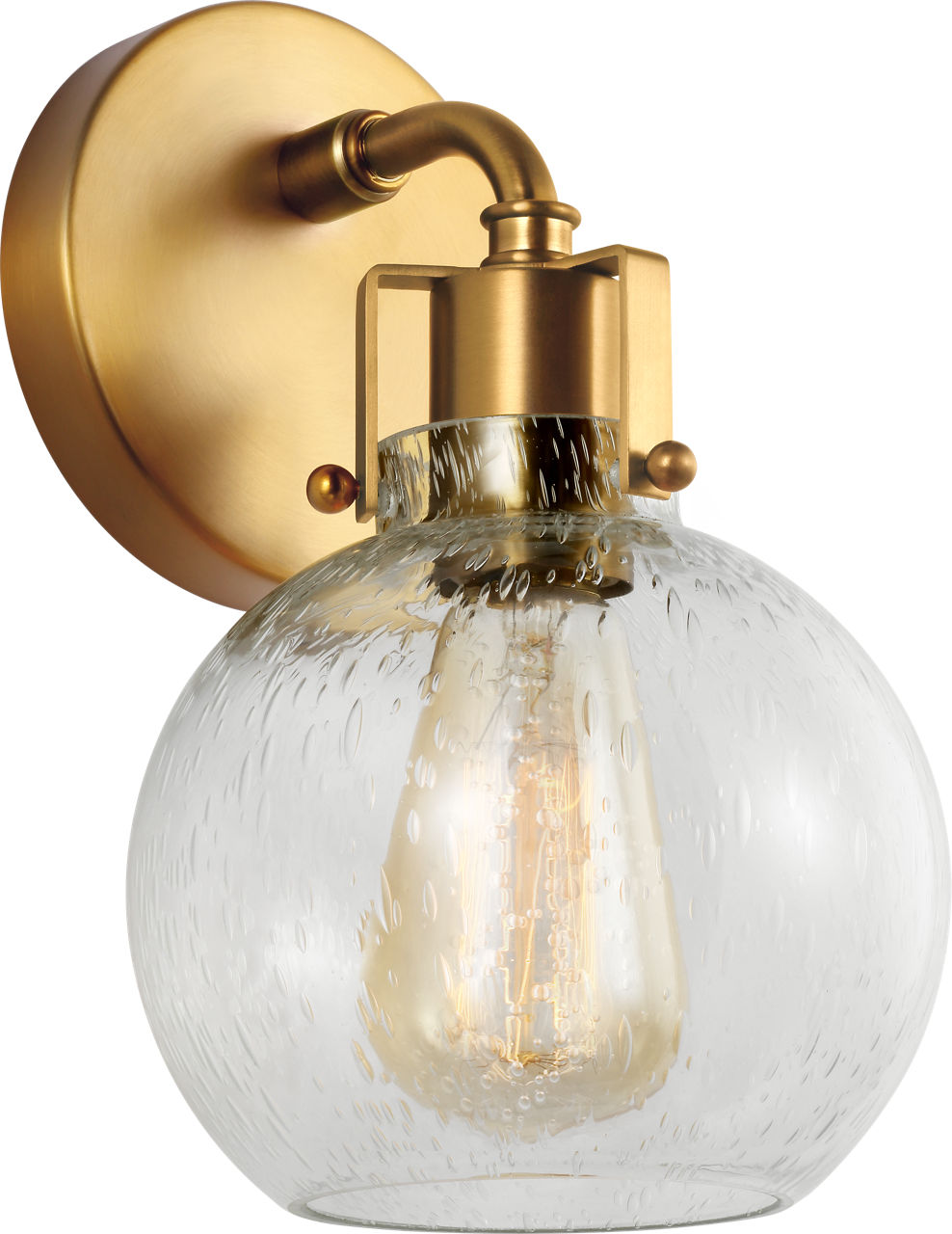 Clara 1 - Light Sconce | Burnished Brass
