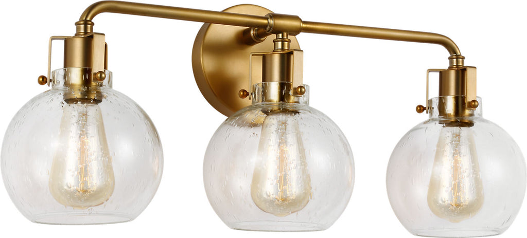 Clara 3 - Light Vanity | Burnished Brass