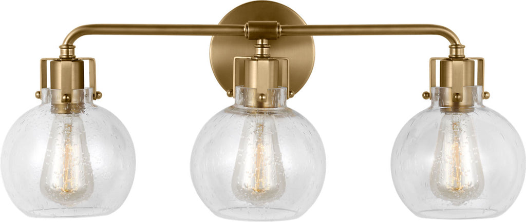 Clara 3 - Light Vanity | Burnished Brass