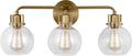 Clara 3 - Light Vanity | Burnished Brass
