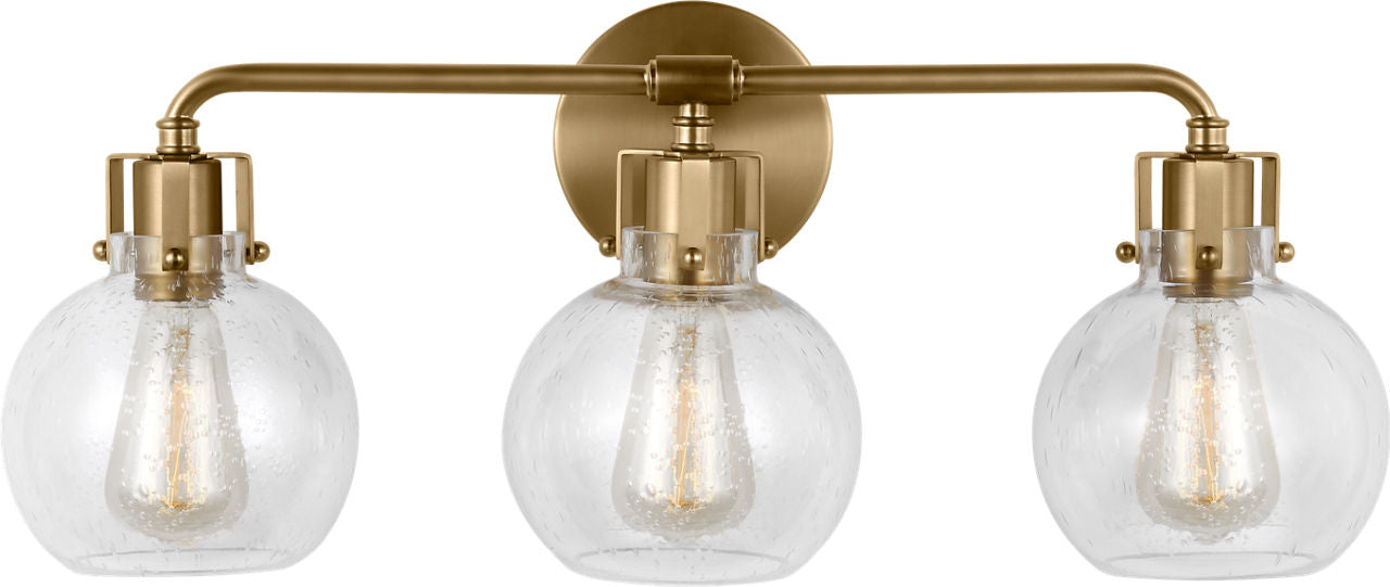Clara 3 - Light Vanity | Burnished Brass