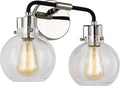 Clara 2 - Light Vanity | Polished Nickel/Textured Black