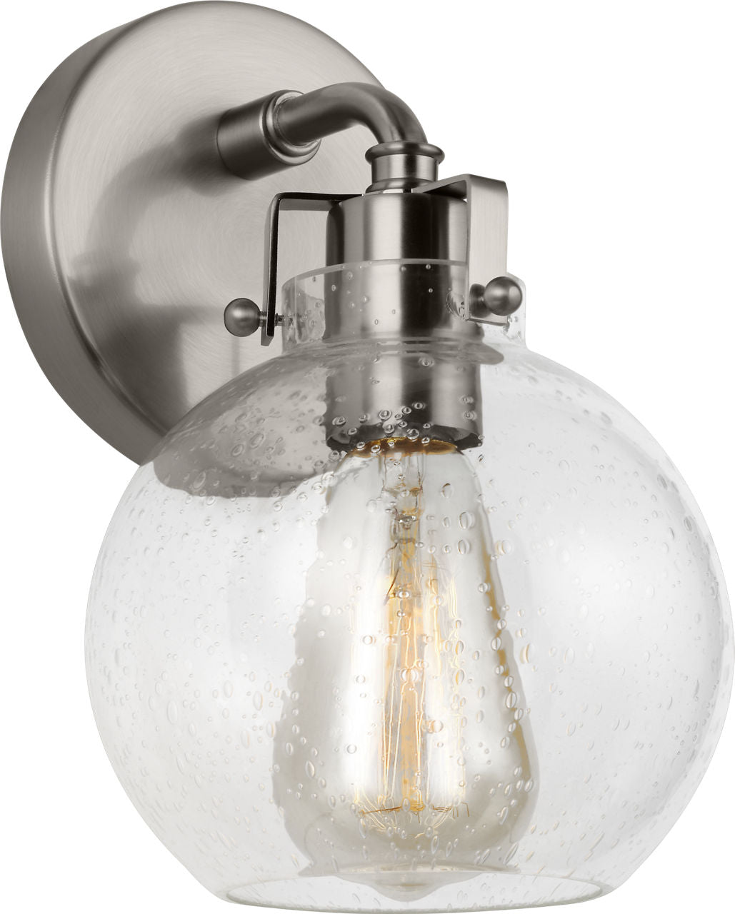 Clara 1 - Light Sconce | Satin Nickel