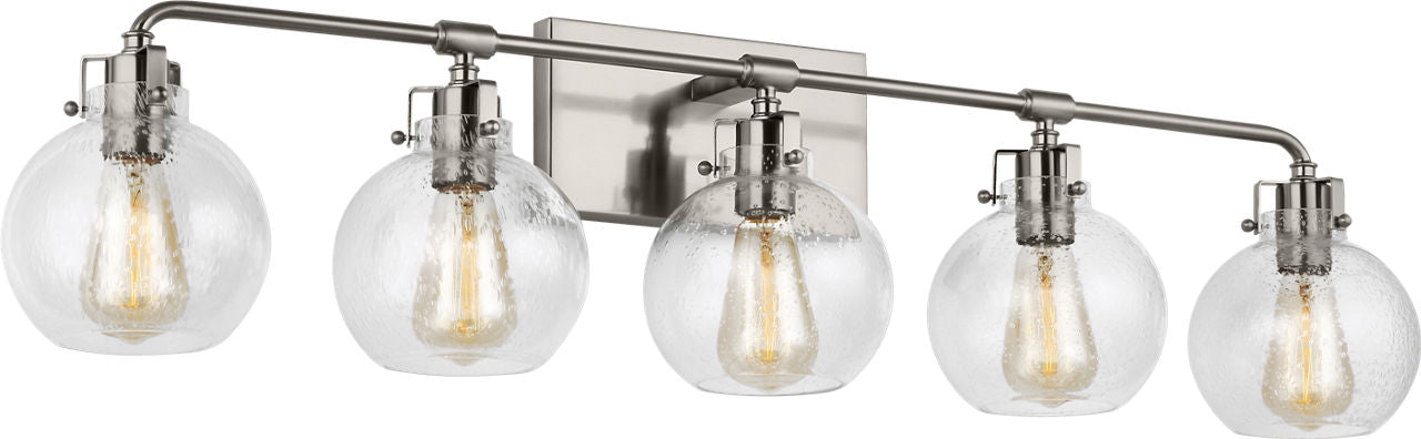 Clara 5 - Light Vanity | Satin Nickel