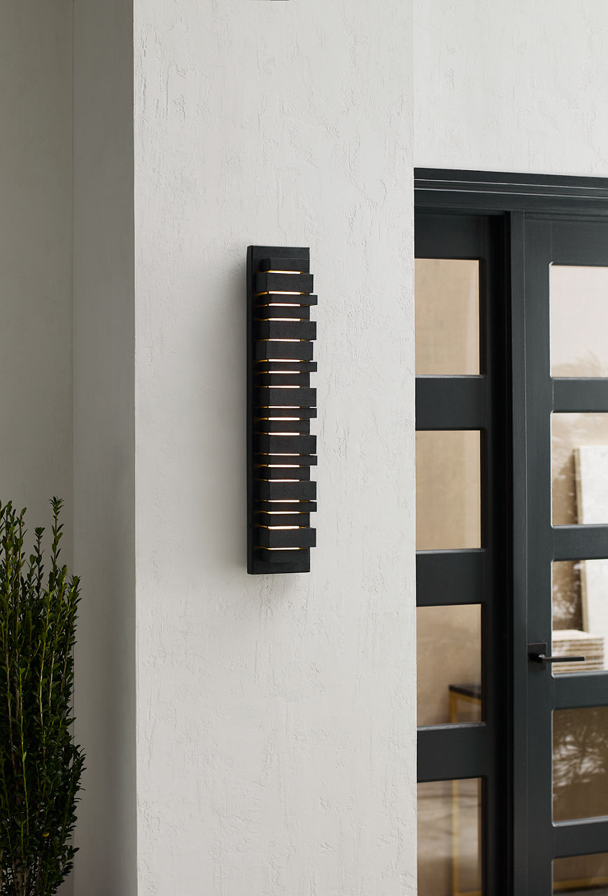 Ledgend Medium LED Outdoor Sconce Dark Weathered Zinc Bulbs Included