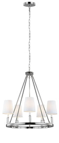 Lismore Medium Chandelier Polished Nickel