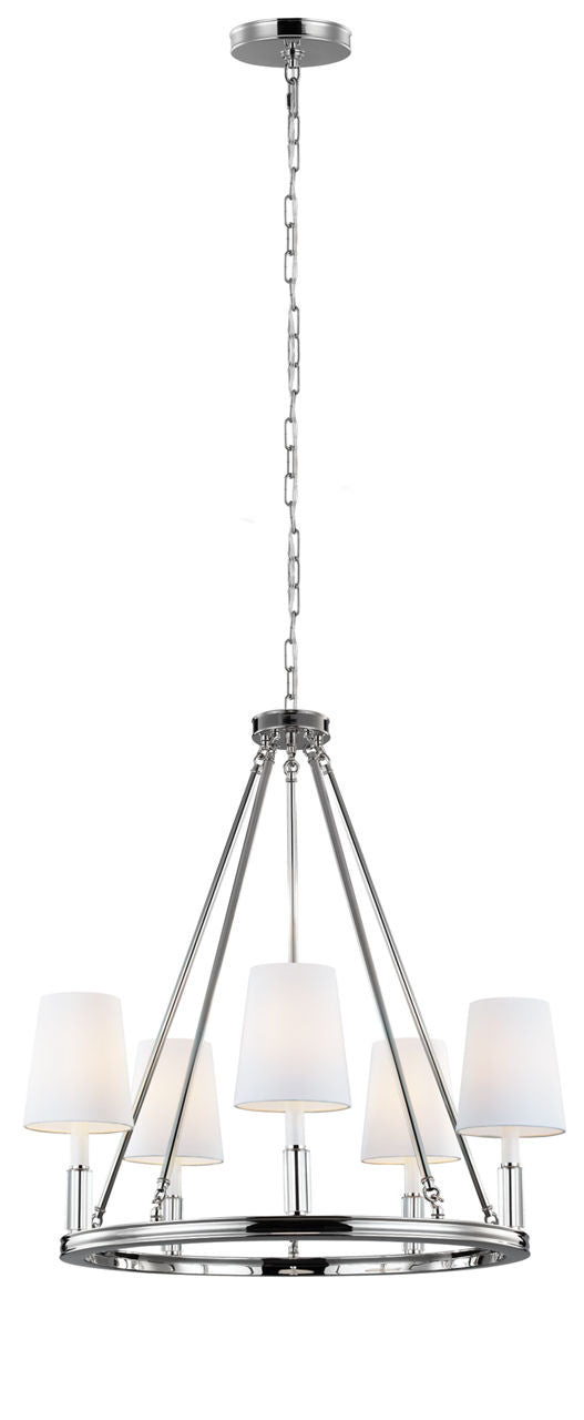 Lismore Medium Chandelier Polished Nickel