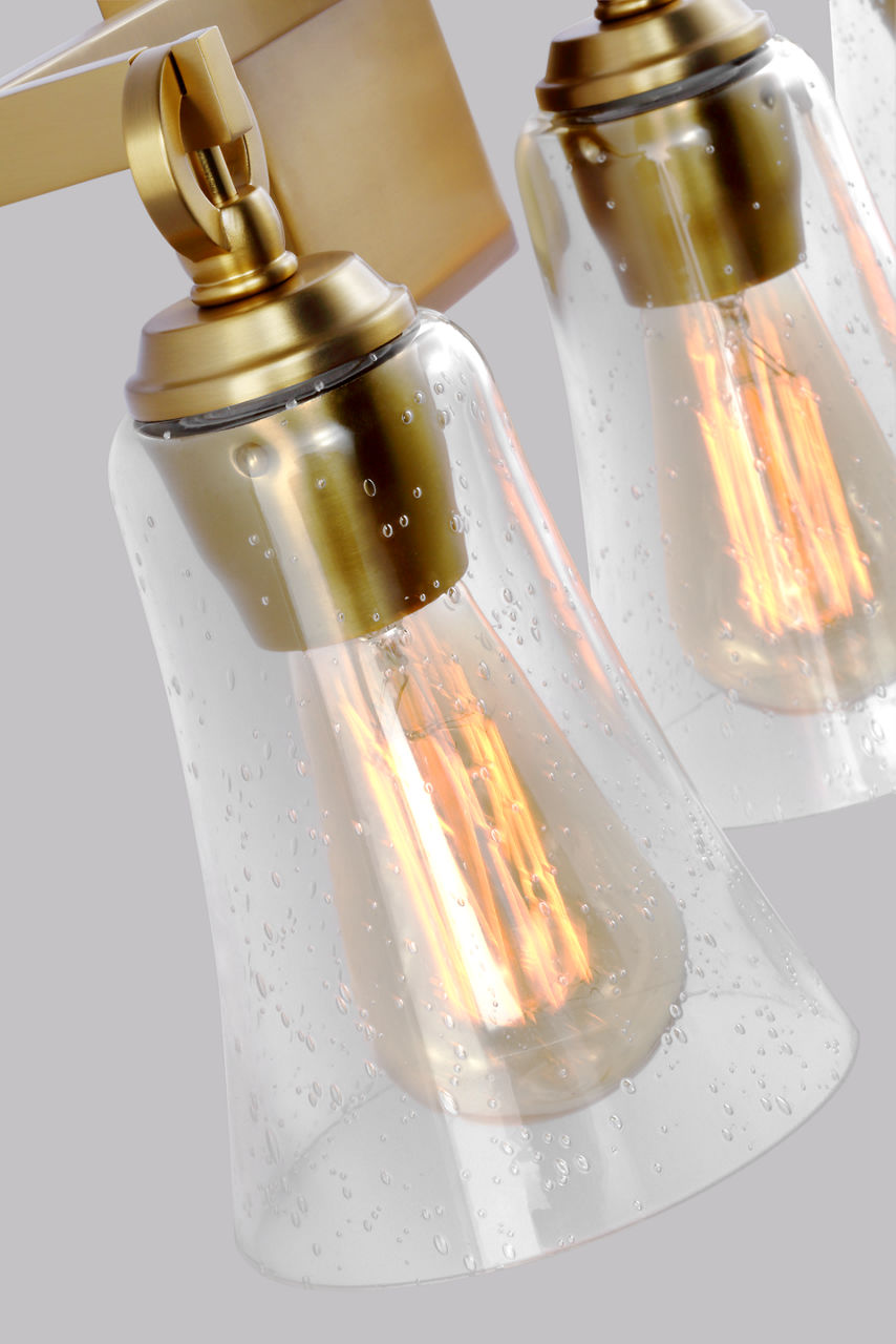 Monterro 3 - Light Vanity Burnished Brass