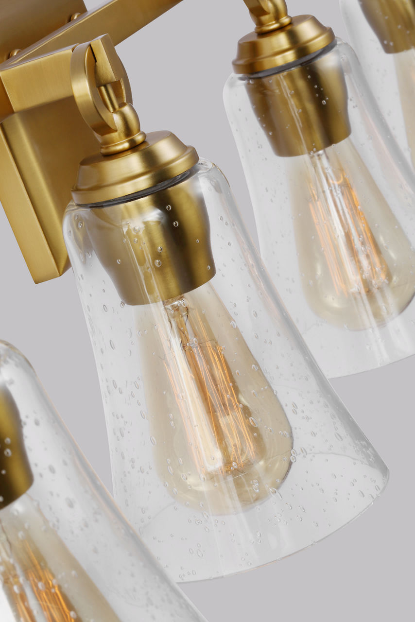 Monterro 4 - Light Vanity Burnished Brass