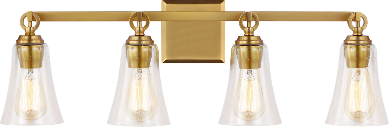 Monterro 4 - Light Vanity Burnished Brass
