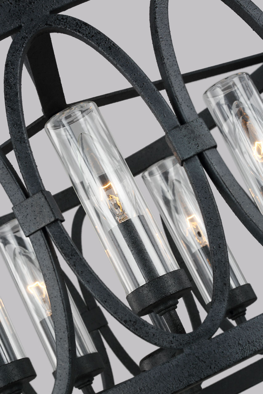 Patrice Chandelier Dark Weathered Zinc