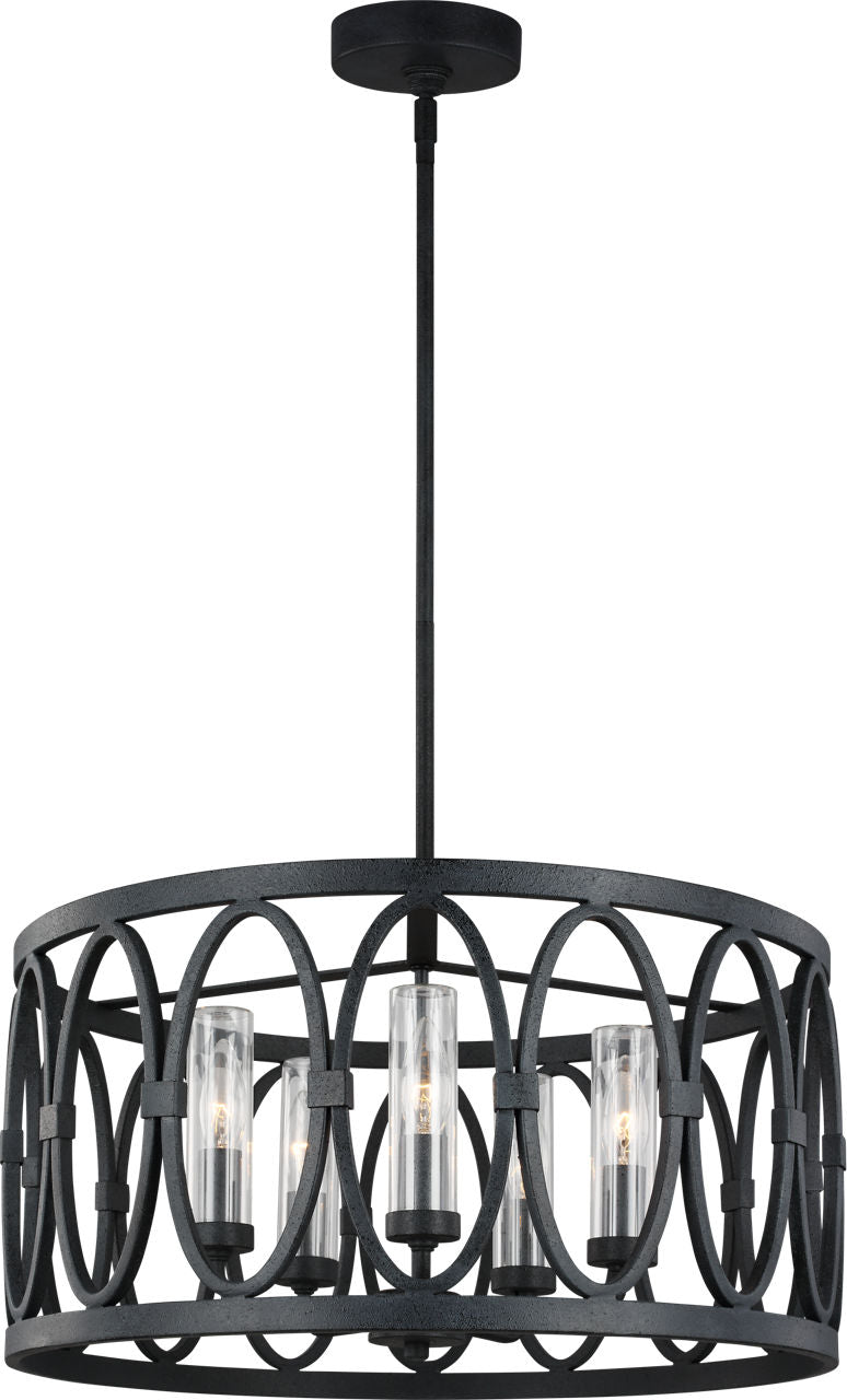 Patrice Chandelier Dark Weathered Zinc