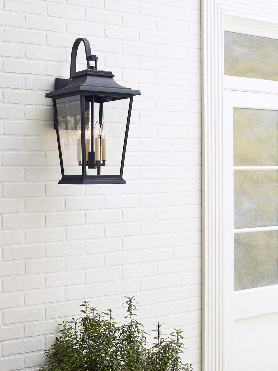 Warren Large Lantern Textured Black