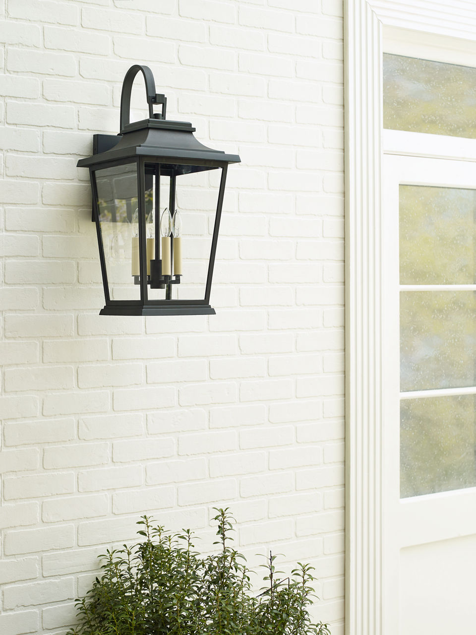 Warren Large Lantern Textured Black