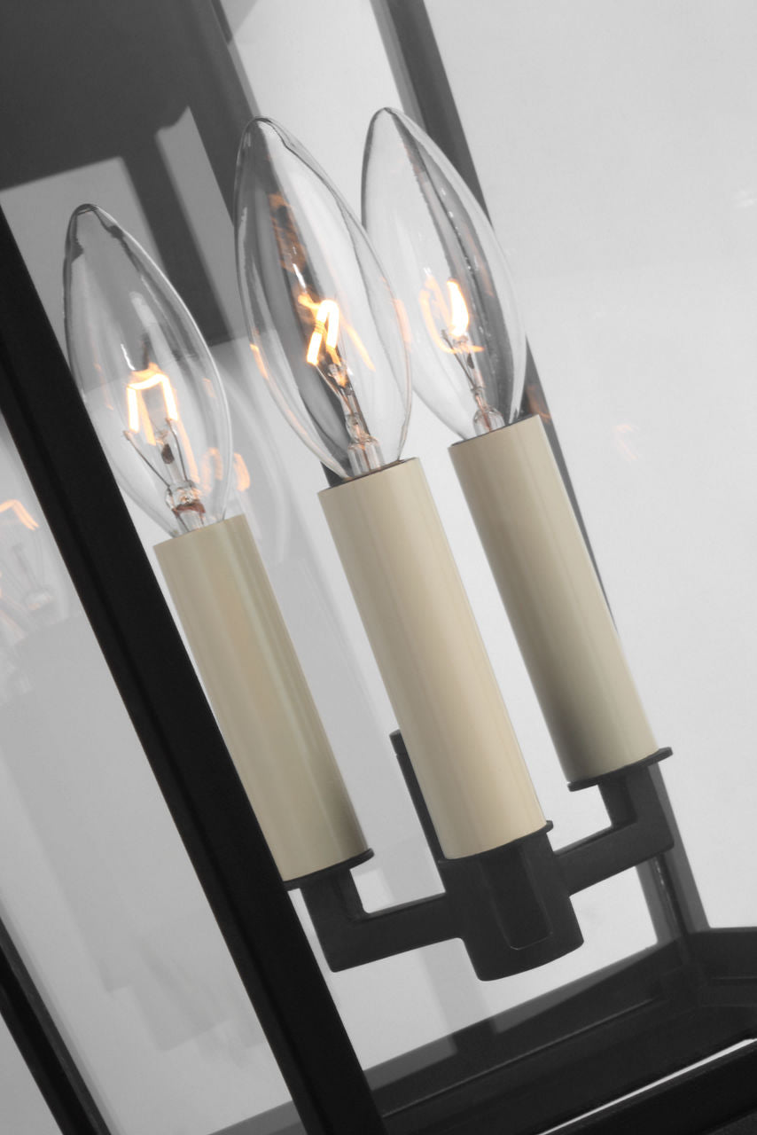 Warren Medium Lantern Textured Black