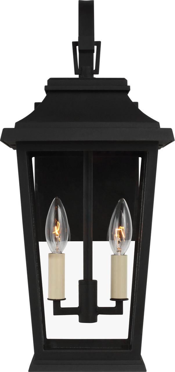 Warren Small Wall Lantern | Textured Black | White Aluminum Panels Bulb(s) Not Included