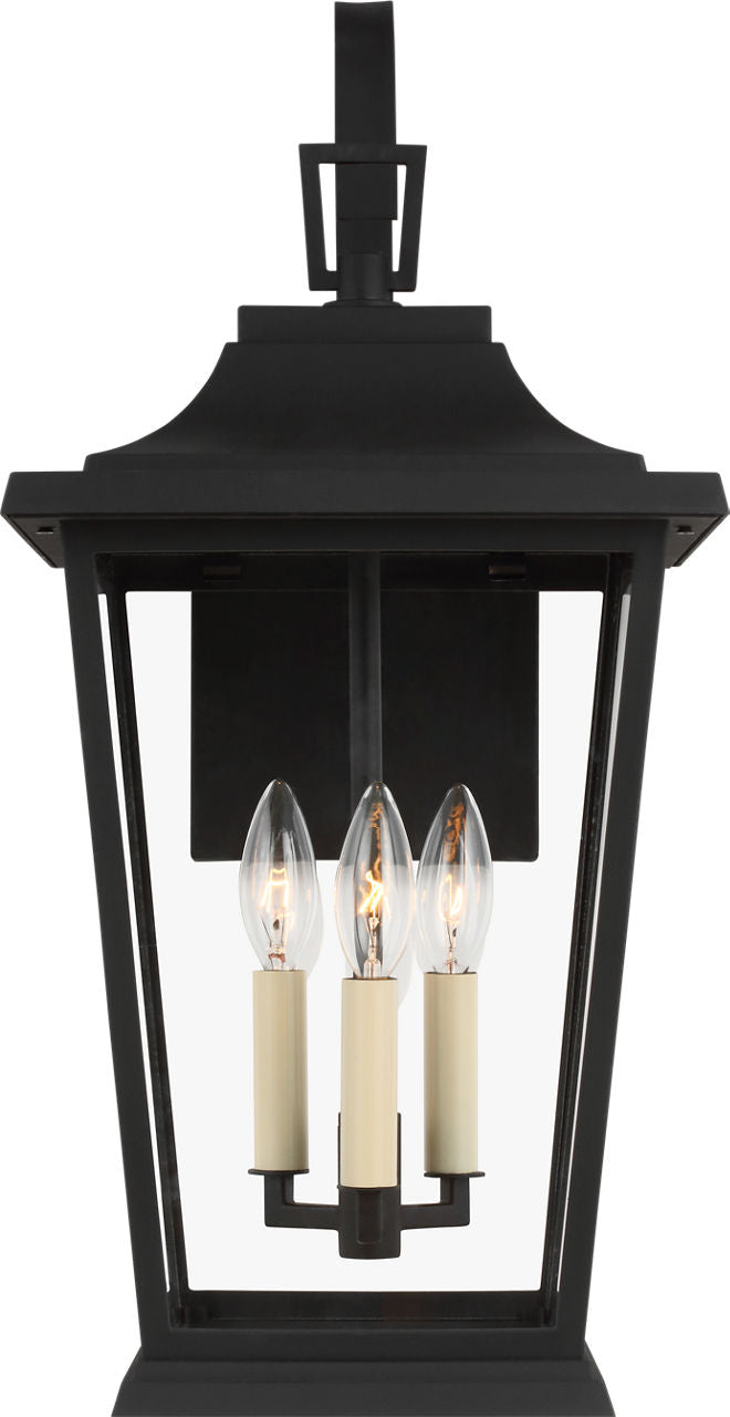 Warren Medium Lantern Textured Black
