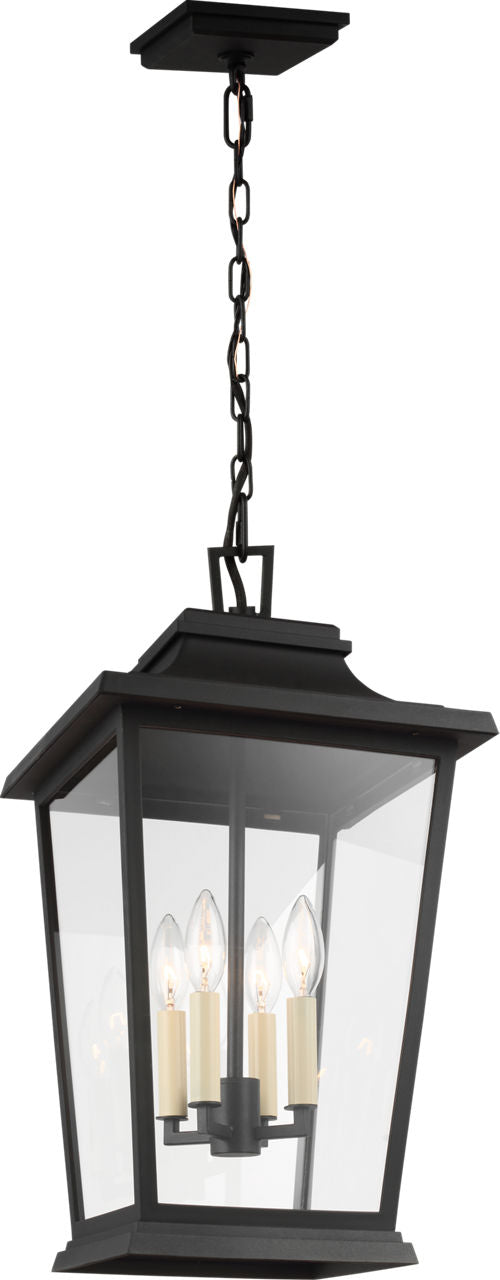 Warren Hanging Lantern Textured Black