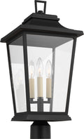 Warren Post Lantern Textured Black