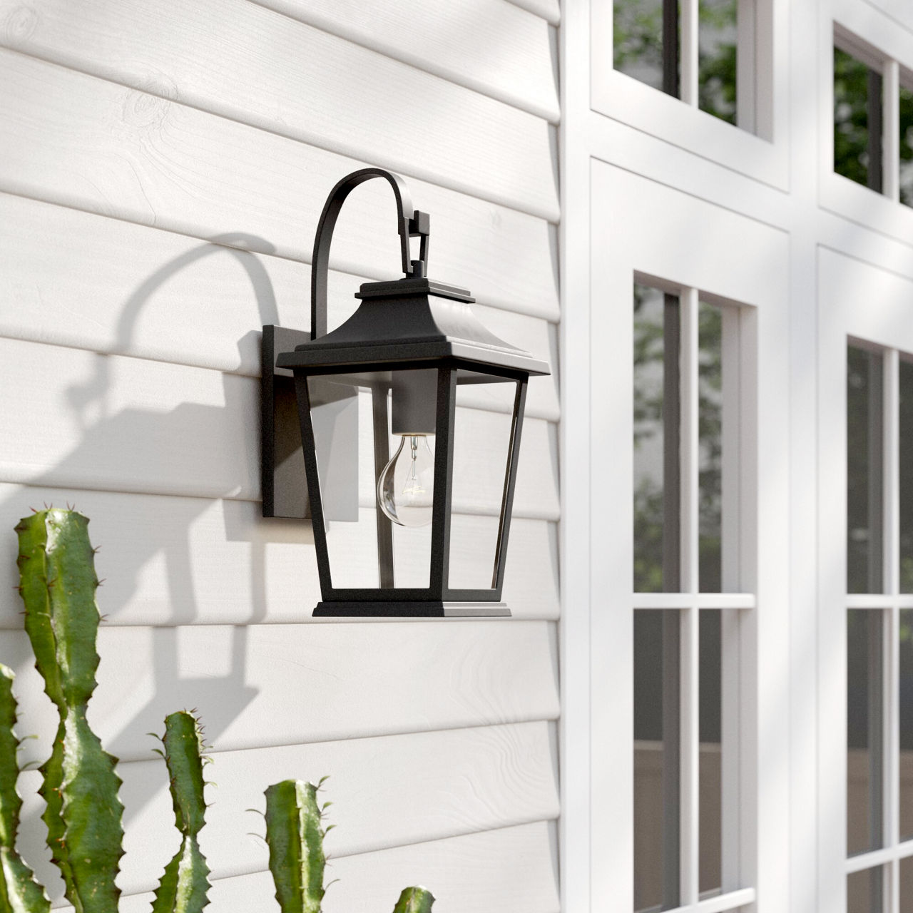 Warren Mini Lantern Textured Black