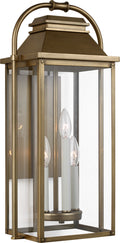 Wellsworth Medium Lantern Painted Distressed Brass