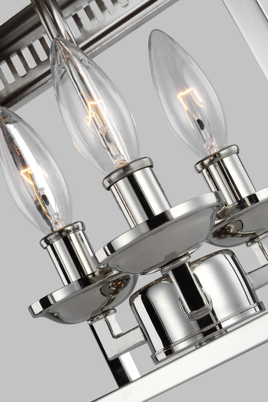 Woodruff Flush Mount Polished Nickel