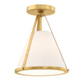 Fulton 9.25'' Antique Gold Semi Flush Mount