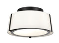 Fulton 12'' Black Semi Flush Mount