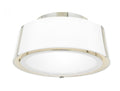 Fulton 12'' Polished Nickel Semi Flush Mount