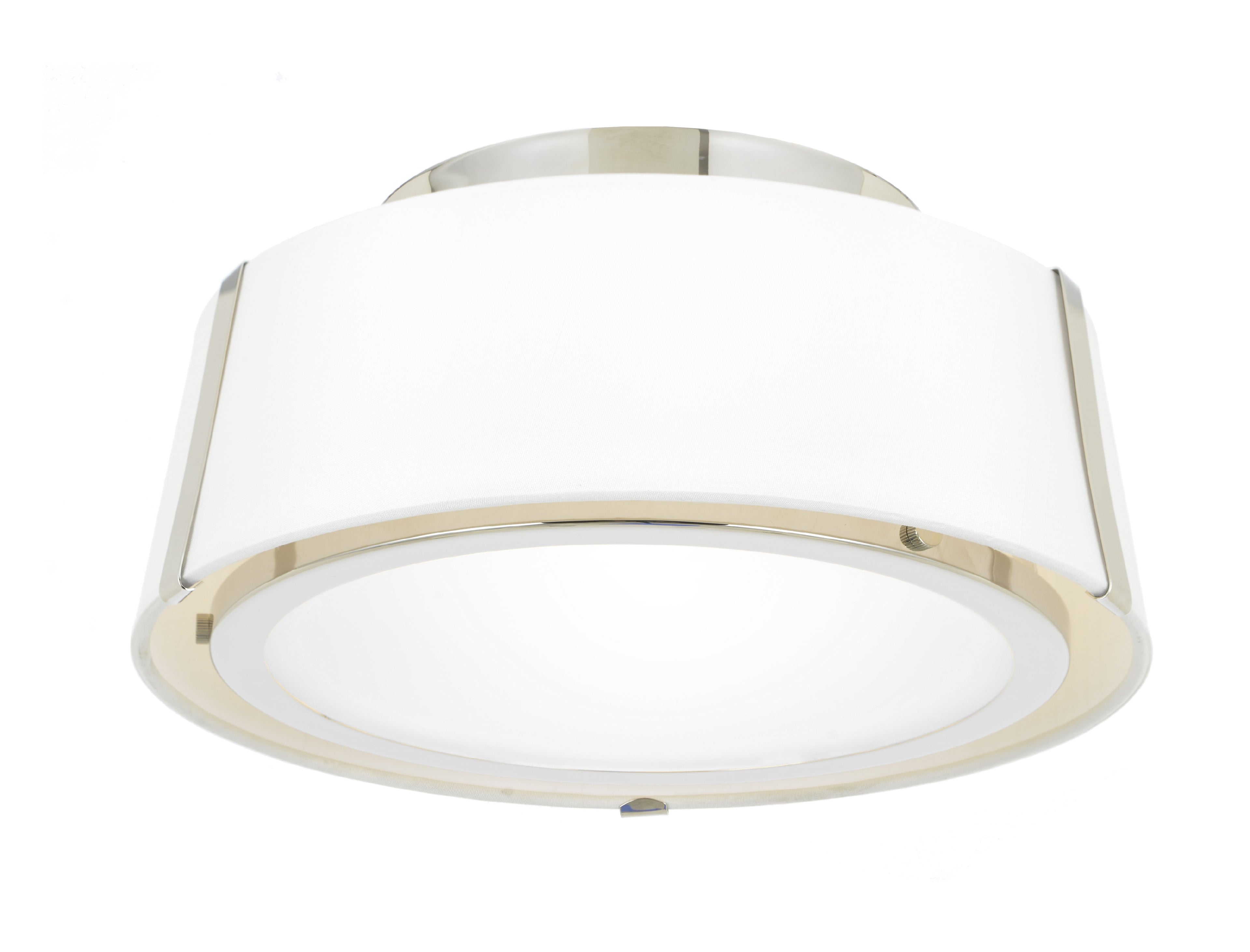 Fulton 12'' Polished Nickel Semi Flush Mount