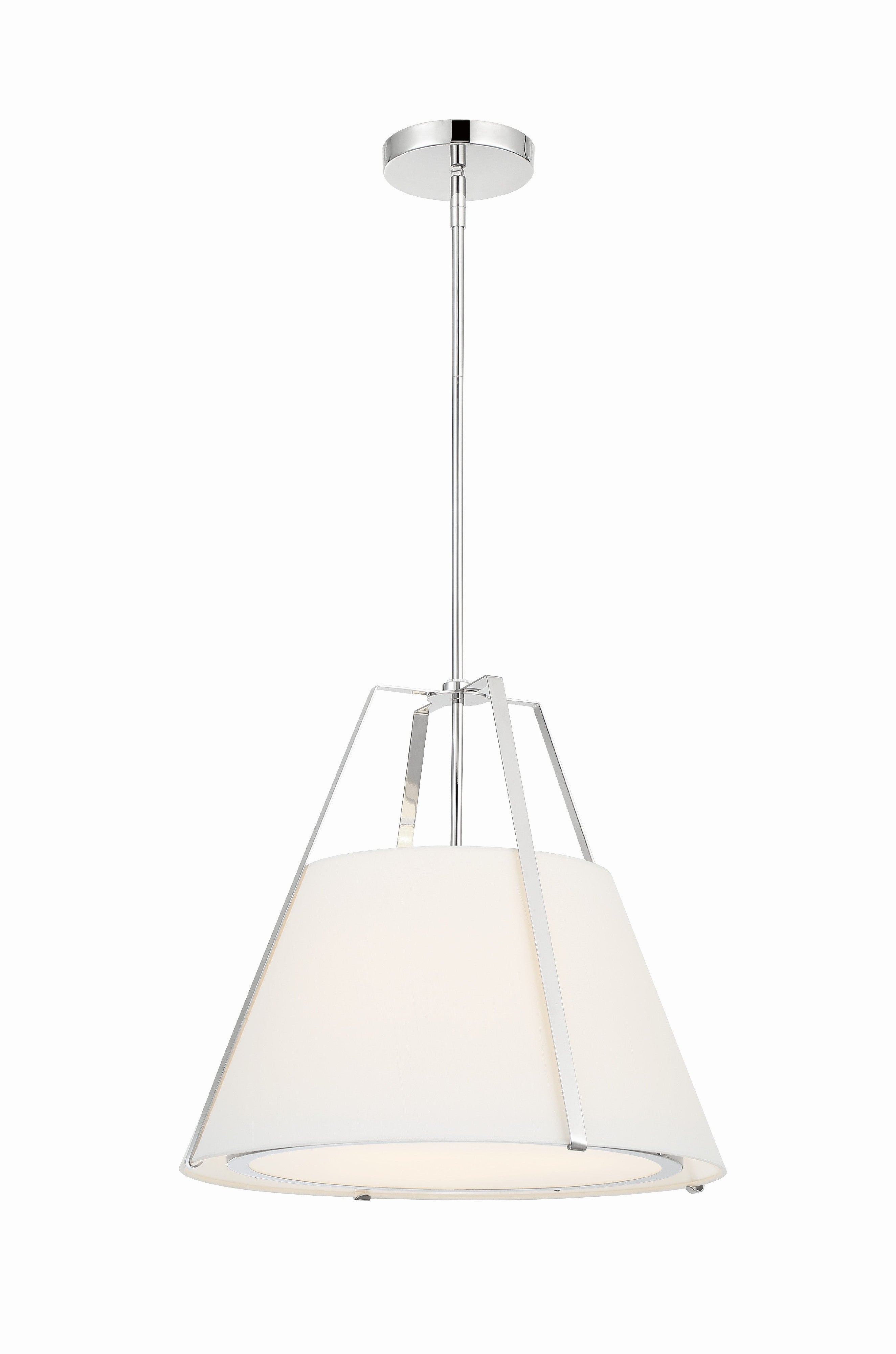 Fulton 20'' Polished Nickel Pendant