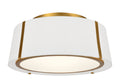 Fulton 18'' Antique Gold Semi Flush Mount