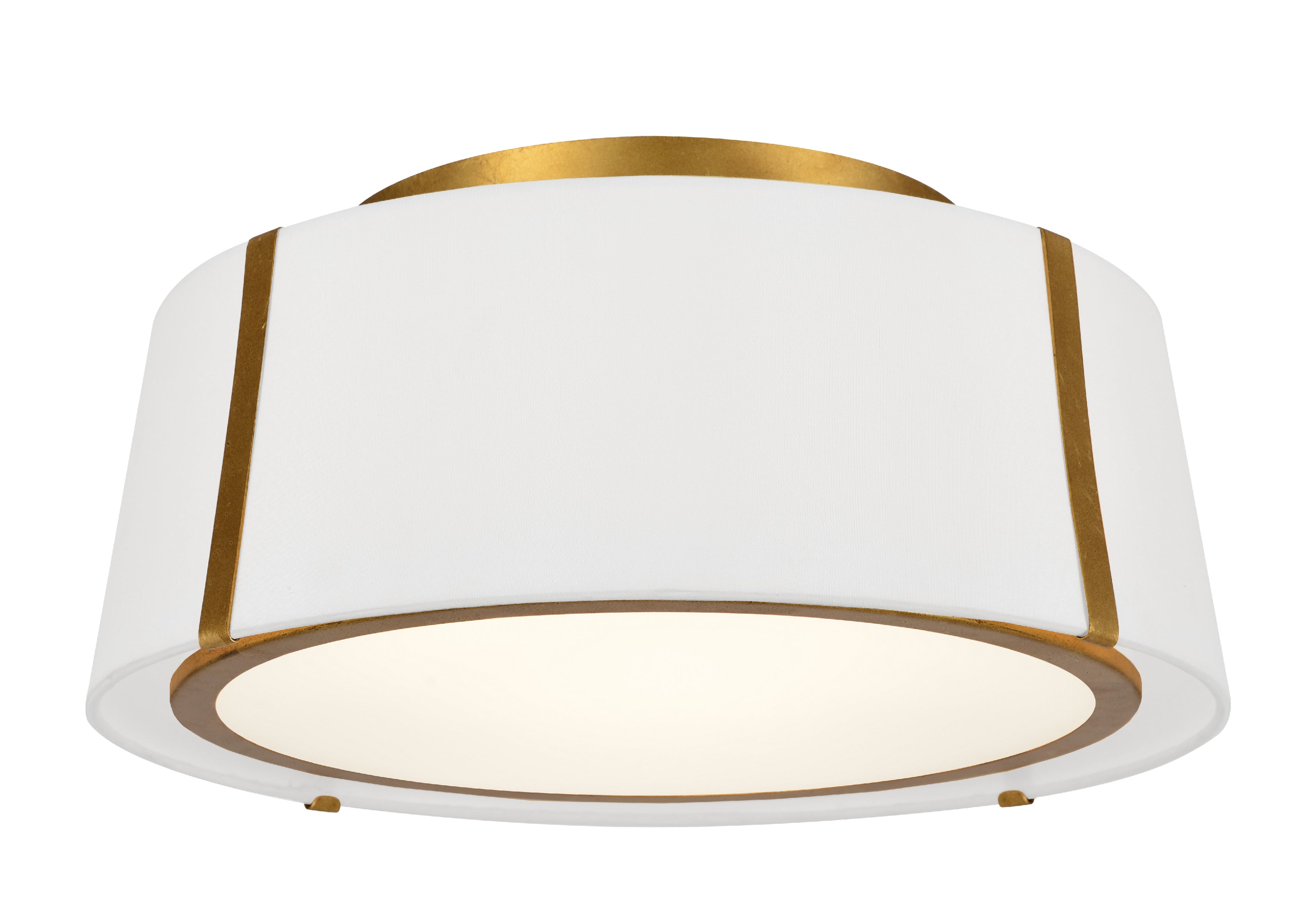 Fulton 18'' Antique Gold Semi Flush Mount