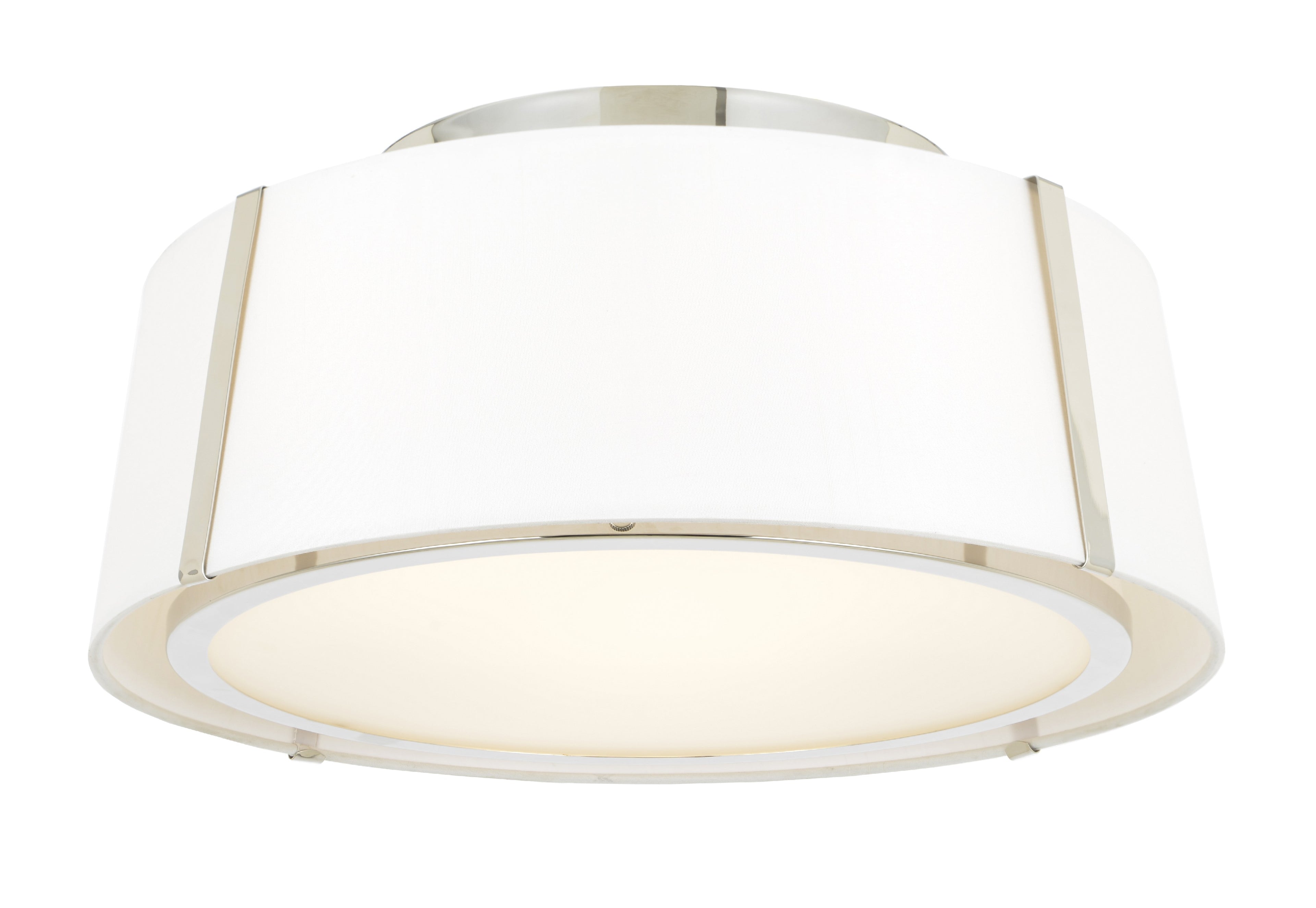 Fulton 18'' Polished Nickel Semi Flush Mount