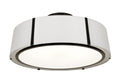 Fulton 24'' Black Semi Flush Mount