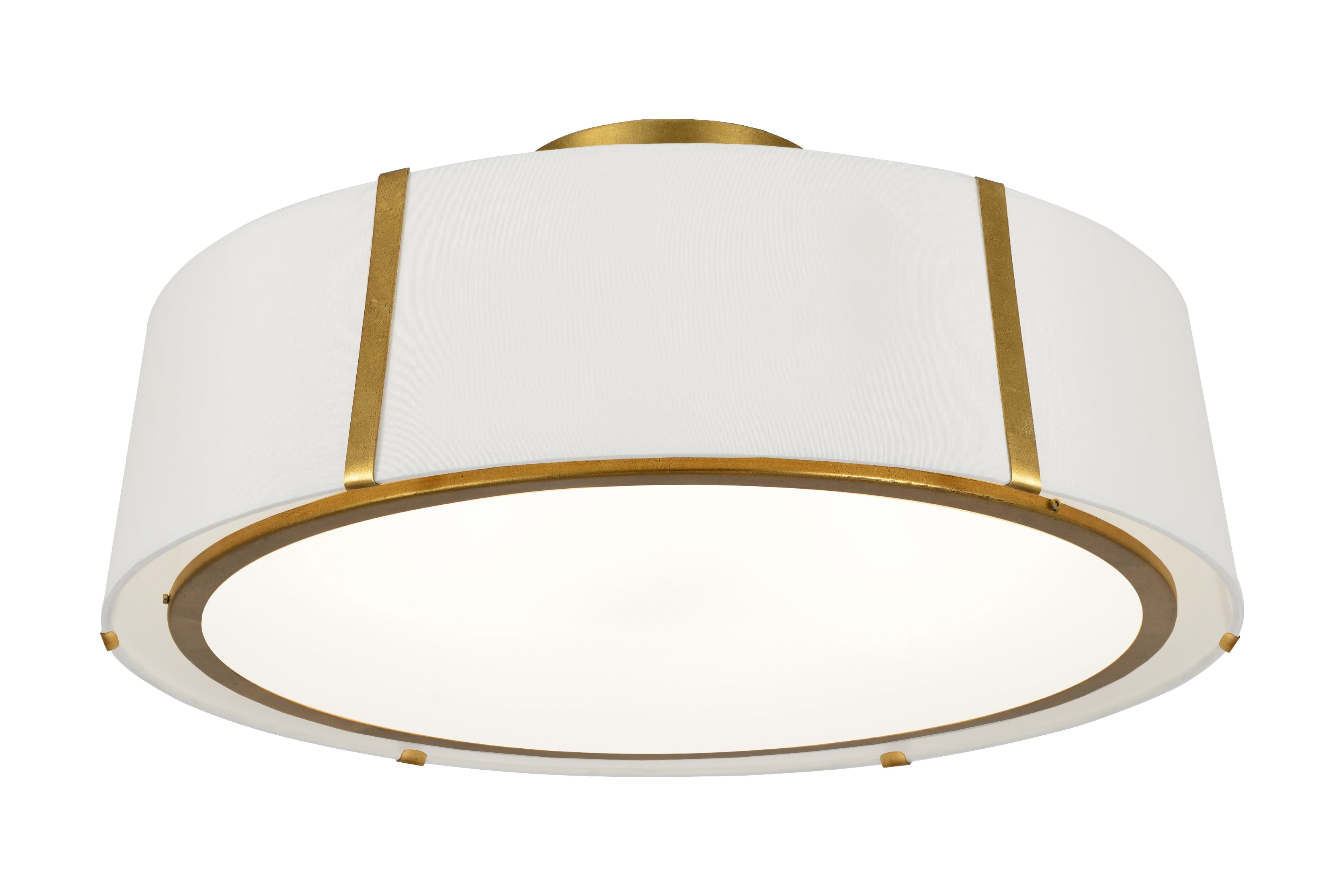 Fulton 24'' Antique Gold Semi Flush Mount