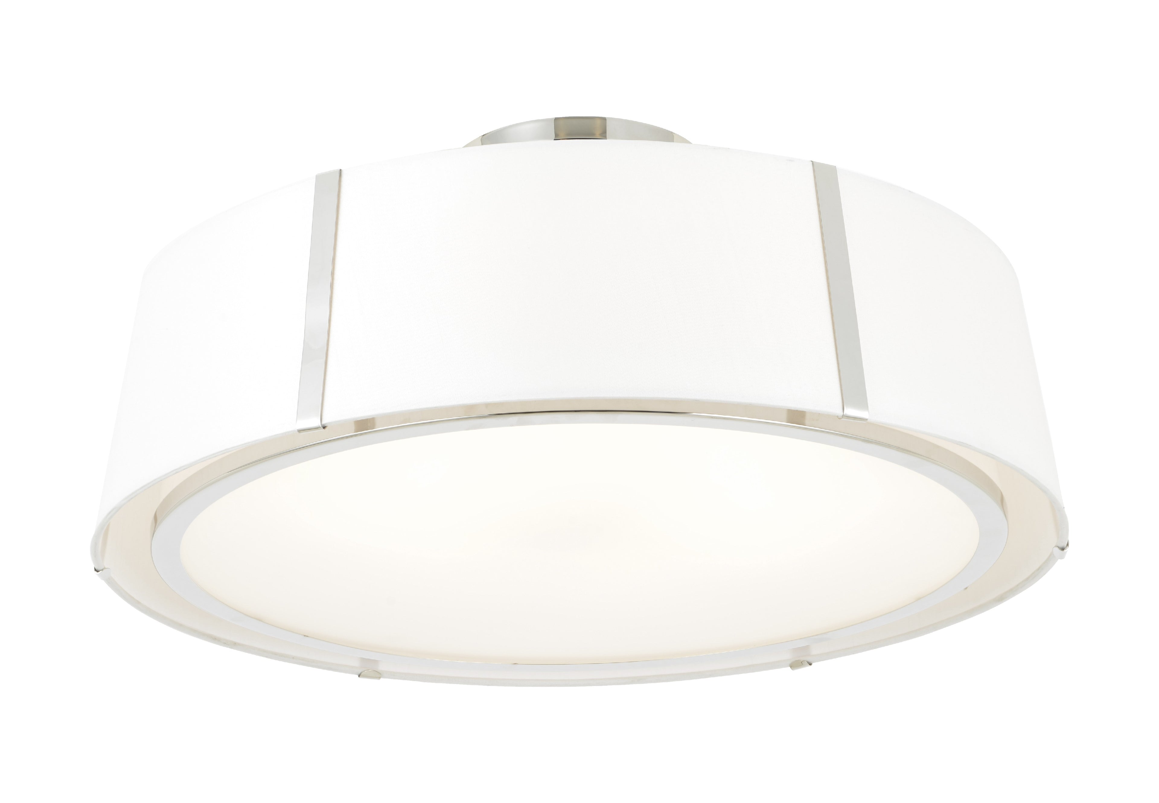 Fulton 24'' Polished Nickel Semi Flush Mount