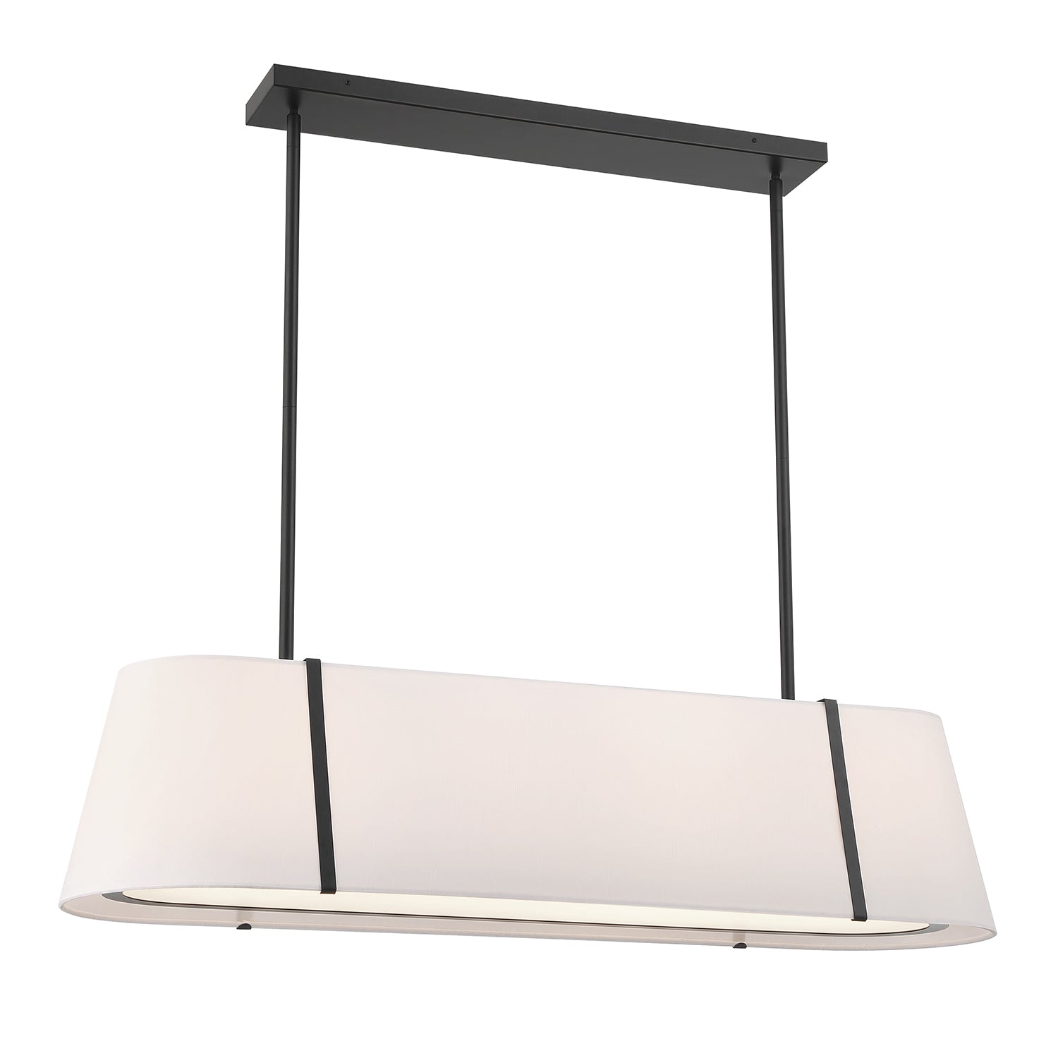 Fulton 41.75'' Black Linear Oval Chandelier