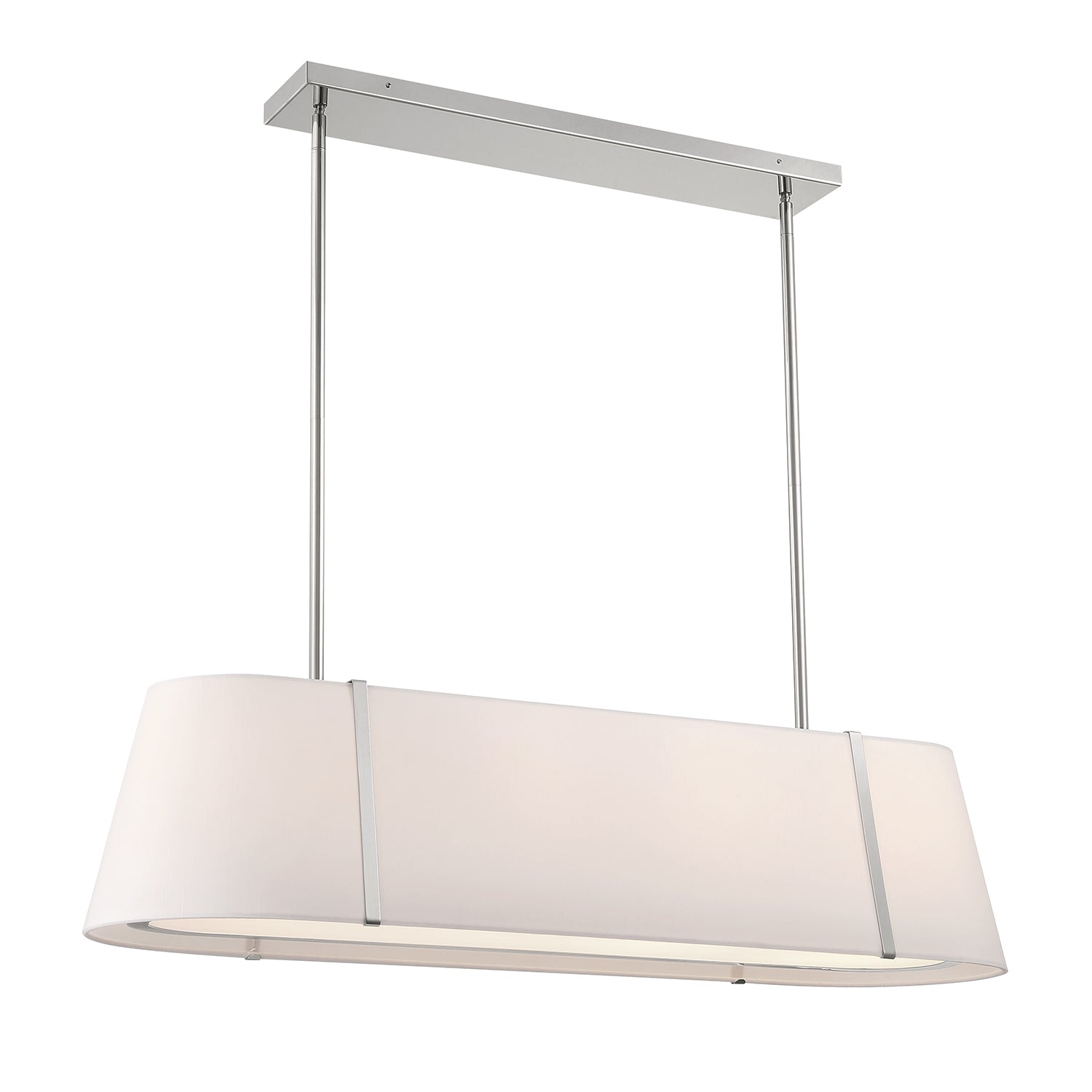 Fulton 41.75'' Polished Nickel Linear Oval Chandelier