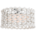 Catania 17" Flush Mount | Polished Nickel | Cream Woven Rope