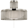 Sutton 21" Flush Mount | Polished Nickel | White Glass