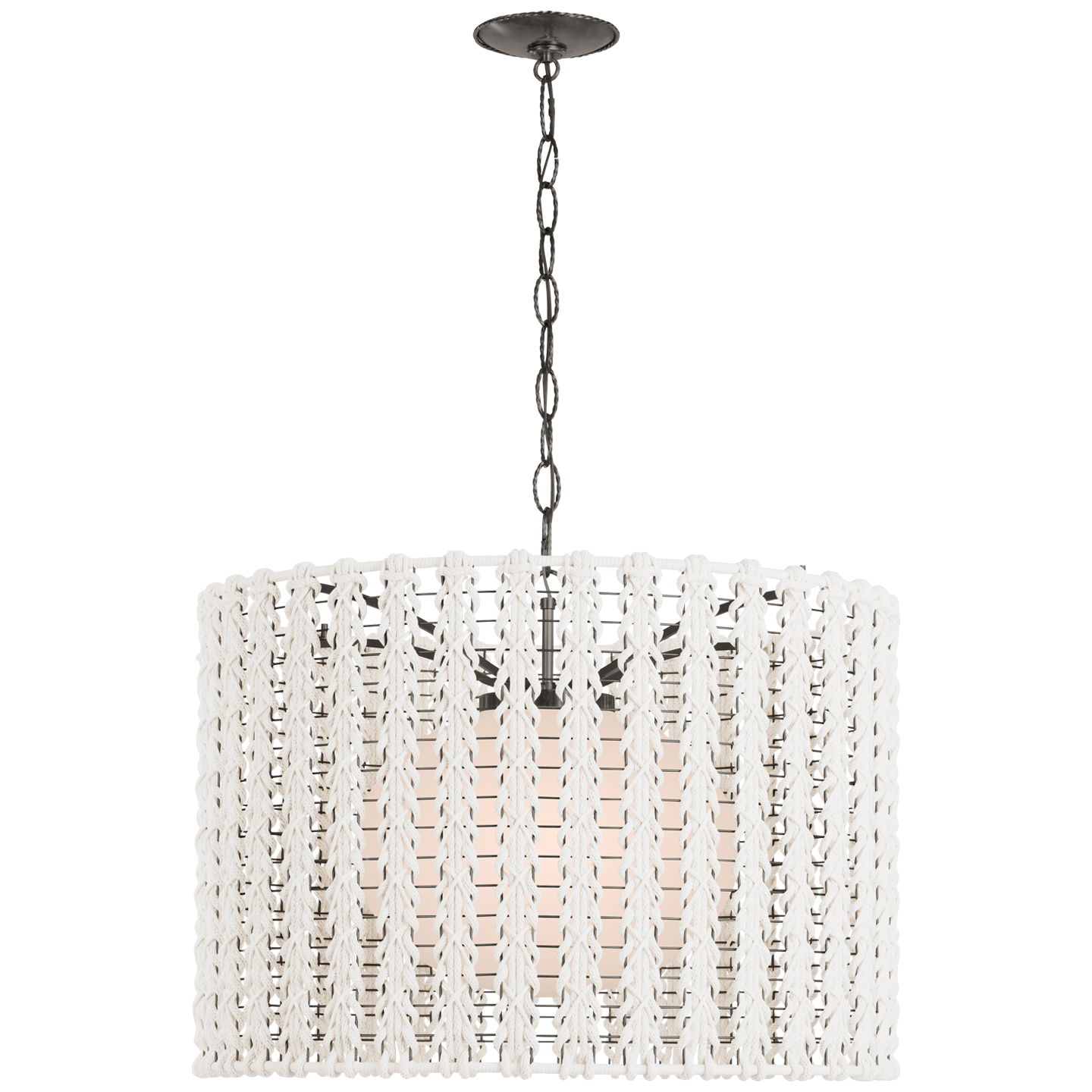 Catania 30" Hanging Shade | Bronze | Cream Braided Rope