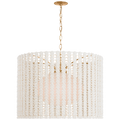 Catania 40" Hanging Shade | Antique-Burnished Brass | Cream Braided Rope