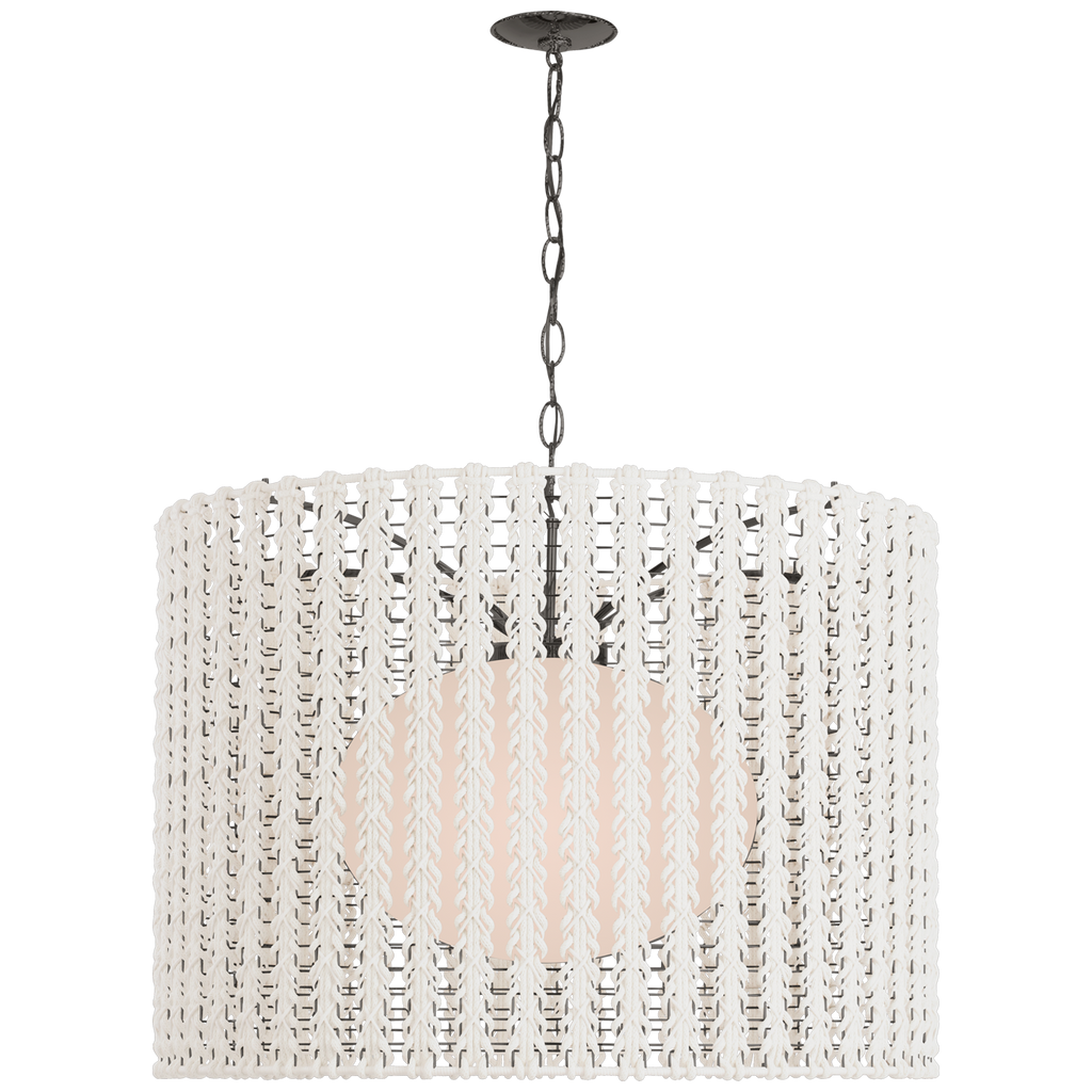 Catania 40" Hanging Shade | Bronze | Cream Braided Rope