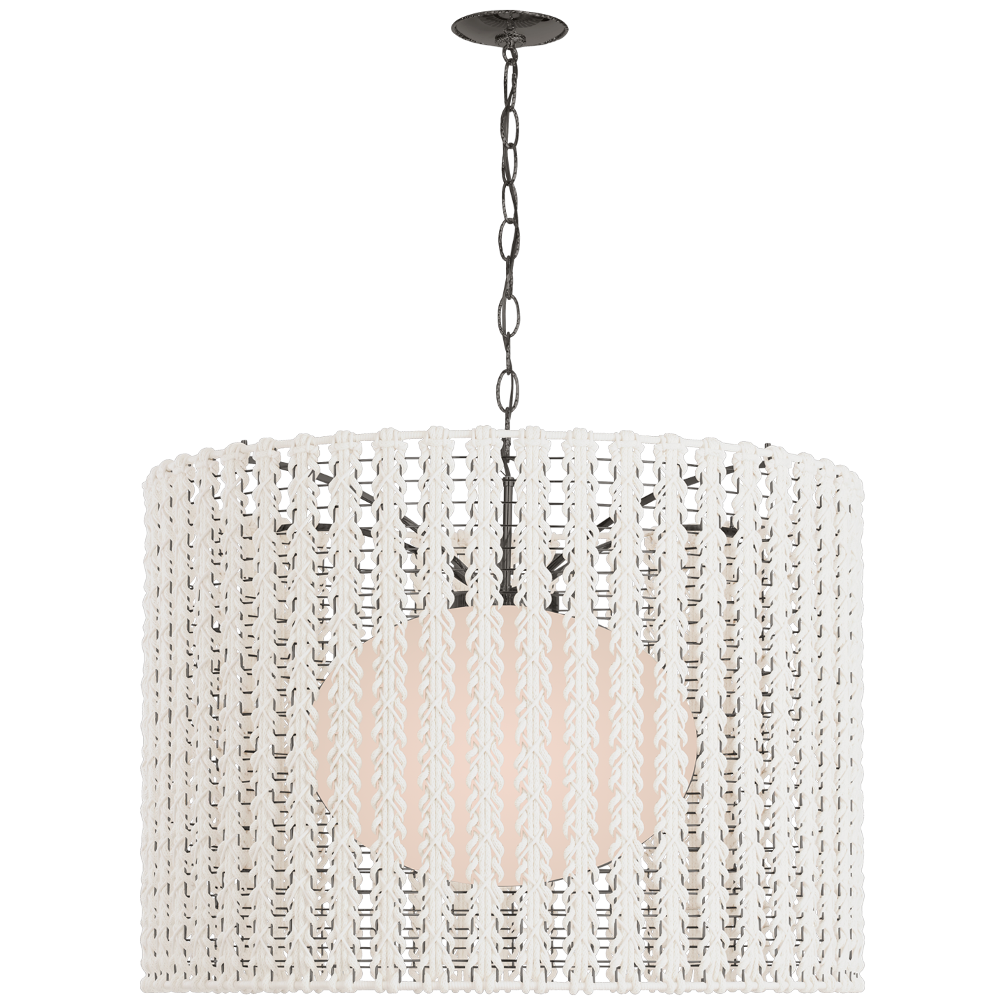 Catania 40" Hanging Shade | Bronze | Cream Braided Rope
