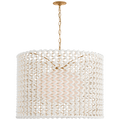 Catania 40" Hanging Shade | Antique-Burnished Brass | Cream Woven Rope
