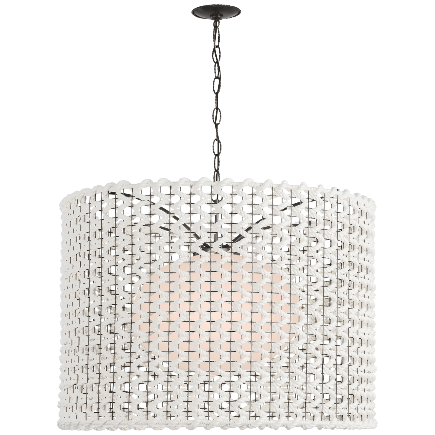 Catania 40" Hanging Shade | Bronze | Cream Woven Rope