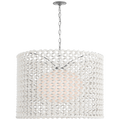 Catania 40" Hanging Shade | Polished Nickel | Cream Woven Rope