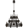 Sutton 50" Three Tier Chandelier | Bronze